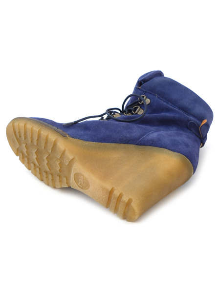 Синие ботильоны на танкетке 37 размер в